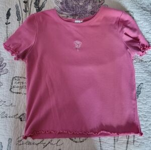 Pink Shirt With Rose